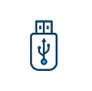 Icona chiavetta USB – dispositivo di archiviazione per recupero dati