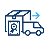Icona camioncino corriere – spedizione dispositivo per recupero dati