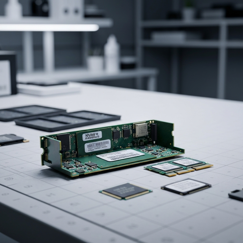 Dispositivo NVMe aperto in laboratorio LabRD durante la diagnosi per recupero dati professionale