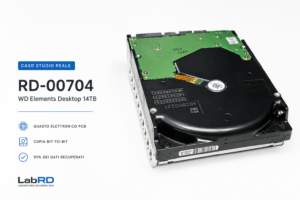 Caso studio reale LabRD relativo al recupero dati da hard disk WD Elements Desktop 14TB con guasto elettronico PCB