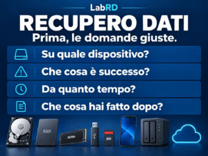 Informazioni per il recupero dati: le domande giuste al primo contatto